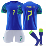 22/23 Brazil Away Jerseys laste jalgpalli treeningkost&uuml;&uuml;mi komplekt 22