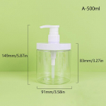 Lemmikloomavedeliku pumbapudel, suure mahutavusega t&uuml;hi &scaron;ampoon, plastikust pumbapea, du&scaron;&scaron; kosmeetikakonteiner, reisitarvikud 500ml