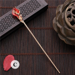 Vanaaegne Hiina stiilis juukseklamber naistele, metallist glasuuriga juuksekahvel, juuksen&otilde;el, juukseklamber