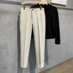 Kevadsuvi Meeste vabaaja p&uuml;ksid &uuml;likond p&uuml;ksid Slim Fit t&ouml;&ouml; elastne v&ouml;&ouml;koht s&ouml;rkimine &auml;rip&uuml;ksid meeste must pluss suurus 38