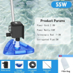 Ujumisbasseini vaakumpump Basseini tolmuimeja Veeimeja Basseini puhastamise imemismasin Basseini puhastust&ouml;&ouml;riist 55W-2.8M Power Cord