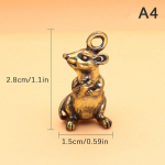 Messingist Loomad Hiired armastavad riisi kujukesi Autode v&otilde;tmehoidjad ripatsid Ehted isetehtud v&otilde;tmehoidjad Rippuvad tarvikud Armsad roti v&otilde;tmehoidjad kingitused 1.7*3cm