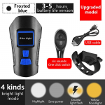 Veekindel jalgrattavalgusti USB-laadimisjalgratta esituli taskulamp Juhtraud Jalgratta esituli sarvega kiirusm&otilde;&otilde;diku LCD-ekraan