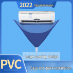 Universaalne seinale paigaldatava kliimaseadme puhastuskomplekt paksendatud veekogumiskattega 130x70 cm sinine