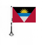 Drapeau - Antigua-et-Barbuda - 14 x 21 cm - 5 t&uuml;kki - pol&uuml;ester - matt ja plastist