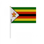 Drapeau &ndash; sp&eacute;cifi&eacute; &ndash; Zimbabwe &ndash; 20 x 30 cm &ndash; pol&uuml;ester &ndash; L&eacute;ger et robuste