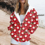 Naiste t&otilde;mblukuga kapuutsid teismeliste t&uuml;drukute j&otilde;ulutr&uuml;kiga dressipluus Riietus vabaaja n&ouml;&ouml;riga jakk taskutega XL