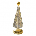 Klaasist j&otilde;ulupuu V&auml;ike laualamp Valgustatud j&otilde;ulupuukuju Patareitoitega minipuu lamp Kodu laua kaminakolde kaunistuseks Christmas Tree
