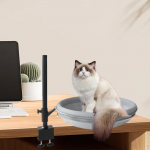 Cat Bed for Desk Clamp Mount Supports up to 60lbs Hammock Perch Bedside Table Mesh Cloth