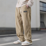 S&uuml;gis Talv Meeste Vabaaja P&uuml;ksid Triibulised Sametist Lahtised Mood Cargo Sirge L&otilde;ikega P&uuml;ksid Fitness Sport Hip Hop P&uuml;ksid L khaki