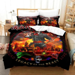Iron Heavy Metal Maidensi voodipesukomplekt, tekikott, voodikomplekt, tekikott, padjap&uuml;&uuml;r, tekk, kuninganna suurusega poiste t&auml;iskasvanute voodipesukomplekt 70x133cm 2pcs