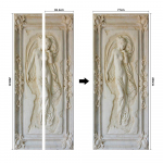 Kuju ukse kleebis Maja Koduukse kleebis Seinakunsti uks K&uuml;lmkapi kleebis Plakat Loov 3D