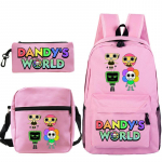 Dandy maailm tr&uuml;kitud mood laste pliiatsikott messenger kott kolmeosaline komplekt alg- ja keskkooli koolikott No Specifications