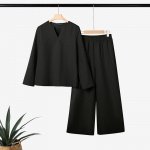 ZANZEA Naiste pikkade varrukatega pluusi ja p&uuml;kstega vabaaja kaheosalised &uuml;likonnakomplektid 5XL khaki