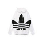 Adidas Originals Trefoil Suure Logoga Kapuutsikas, Pingutusn&ouml;&ouml;riga, &Uuml;hev&auml;rviline, Madalate &Otilde;lgadega, Meeste Kapuutsikas, Valge FM9909 XS