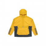 Adidas Samet V&auml;rviline Sportlik Kapuutsiga Jakk Poollukuga Ja Logoga Meeste &Uuml;ler&otilde;ivad S&uuml;gavMaaPruun HD0366 L