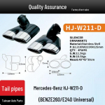 Roostevabast terasest v&auml;ljalasketoru BENZ E260/E240 jaoks (HJ-W211-D) Universaalne sobivus Car Exhaust Pipe