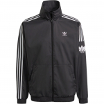 Adidas Logo Pikkade varrukatega triibuline vabaaja spordit&otilde;mblukuga p&uuml;stkraega jakk Unisex Jakid Must JM2716 M