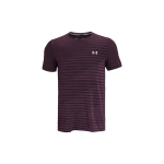 Under Armour triibuline jooksutreeningu sobiv sirge l&otilde;ikega hingav kiiresti kuivav &uuml;mmarguse kaelusega l&uuml;hikeste varrukatega t-s&auml;rk Meeste topid Lilla 1361133-554 XL
