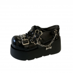 Moodsad Platvormiga Punk Naiste Kingad Must Metallkett Lolita Naiste Kingad Suvi 2025 Paks P&otilde;hi Naiste Tennised Gooti Zapatos De Mujer 35 must