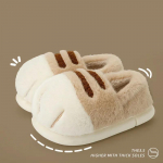 Moodsad Talvised Loomanahast K&auml;paga Sussid Meestele ja Naistele Armsad Kohevad Karvased Loafers Pehmed ja Kohevad Kassi K&auml;pa Kingad Unisex Sisetallad Loov 36-37 hele khaki v&auml;rv