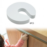 6Pcs Door Stopper Keep Open Lightweight Compact Easy to Install Multifunctional Finger Pinch Black 15MM