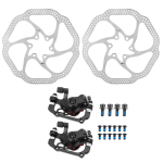 Mountain Bike mehaaniline ketaspidur Rattas&otilde;it Jalgratas Eesmine Tagumine Komplekt 160mm Rootoritega white