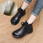 Retro stiilis s&uuml;gisesed ehtsast nahast saapad, madalad, libisemiskindlad, mugavad, mitmek&uuml;lgsed naiste saapad, &uuml;hekordsed saapad, trendikad kingad 39