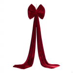 Suur j&otilde;ulukaunistuse lips lipsuke kodu hiiglaslik samet aia jaoks kihlumine veranda ees olevad sambad 40cmx180cm