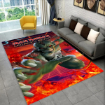 3D I-Iron-M-Maidens Metallmuusika Vaip Elutoa Magamistoa Kaunistuseks, Laste M&auml;ngimiseks Libisemisvastane Kaunistus Diivanile Uksematt Kingitus 60x90cm( 23x35in )