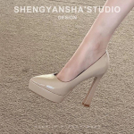 Moodsad Nude Stilettod Terava Otsaga Platvormkingad Seksikad 34