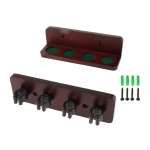 Pool Cue Rack Billiard Sticks Holder Easy to Install Wall Mounted for 4 Cues Rest Break Room
