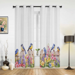 Gradient Hall-Sinine Muster Ilus Luksuslik Kodu Kardinad Kodutarbed Elutuba Magamistuba Kohandatud Kardinad 135W x 60H(cm)
