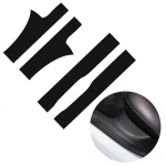 For Tesla Model 3 Accessories Protective Interior Sticker Car Styling PU leather Carbon fiber Style Door Sill Strip Scuff