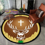 &Uuml;mmarguse pinnaga vaip Flanell Jagermeister Hirve logo Magamistoa Libisemisvastane elutuba K&ouml;&ouml;gi vaip p&otilde;randale 150CM