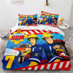 Multifilmiga tr&uuml;kitud tulet&otilde;rjuja Tulet&otilde;rjuja Sam tekikott Komplekt HD tekikate Voodipesu Laste voodipesu komplektid Kahekohaline T&auml;is Suur Kuninglik Suurus 100x135cm-2pcs