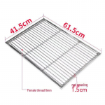 Drui-en 6 mm paksune roostevabast terasest BBQ grillrest 41,5x61,5cm