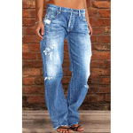 Naiste Bud Jeans K&otilde;rge v&ouml;&ouml;kohaga Raw Edge Denim p&uuml;ksid S black
