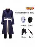Uchiha Obito Akatsuki N&otilde;id Ninja Mask Anime Cosplay Kost&uuml;&uuml;m S