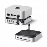 UGREEN Mac mini M4 dokkimisjaama alus NVMe SSD laienduspesaga Toetab 3 andme- ja SD-kaardilugejat Mac mini Pro ja USB-A jaoks