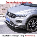 Volkswagen T-Roc 2018-2020 Esiosa Splitter Huul & Kaitseraua Kaitsmete Komplekt Matte Black Front Splitter