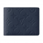 Louis Vuitton Multiple rahakott Merev&auml;esinine Monogram Shadow reljeefne vasikanahk Meeste rahakotid M14787 Box(Basic Set+Box)