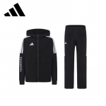 Adidas meeste puuvillane kapuutsiga dressipluus XL must valge v&auml;rv