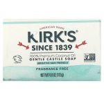Kirk's, 100% Premium kookos&otilde;liga &otilde;rn kastiilia seep, l&otilde;hnatu, 4 untsi (113 g)