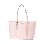 Michael Kors MK Jet Set Travel &Uuml;hev&auml;rviline Vintage Suure Mahutavusega Kirjalogo Ripatsiga Commuter Nahast &Otilde;lakott 35F0GTVT9L-POWDER-BLUSH Large