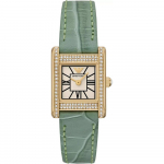 Emporio Armani Genni Valge Roheline Nahast Naiste Kvartsikell AR11661 valge