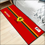 Kvaliteetne Ferrari embleemiga auto mootorratta logo vaip magamistoa matt v&otilde;idus&otilde;idumatt presentatsioonimatid libisemiskindel mustusekindel kergesti pestav 40x120cm