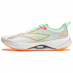 LiNing Super Light 21 Cushioning Abrasion Resistant Breathable Low top Running Shoes Men's White Green Orange ARBU001-7 43.5