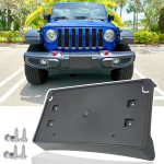 Esiplaatide raam Jeep Wrangler JL JLU Gladiator JT 2018-2026 jaoks (AINULT plastikust kaitseraua jaoks) Esipamperi numbrim&auml;rgihoidiku kinnitus for plastic bumper