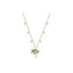 Swarovski Fresh Forest Style M&auml;nguline Armas Kookospuu Rinnakorv Kaelakee Naiste kaelakee Kuldne 5375301 Box+Shopping Bag (Random Color)